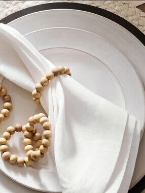 Pottery Barn NWT Mason Linen Napkin 4 Piece Set